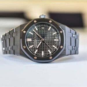 Audemars Piguet Black and Silver Watch